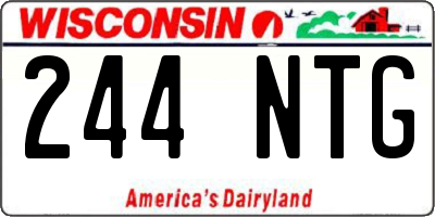 WI license plate 244NTG