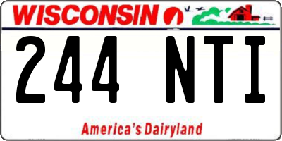 WI license plate 244NTI
