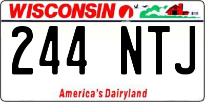 WI license plate 244NTJ