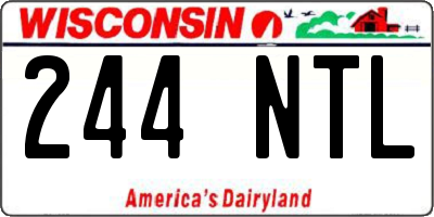 WI license plate 244NTL