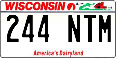 WI license plate 244NTM