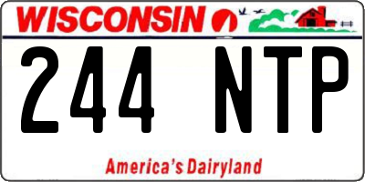 WI license plate 244NTP