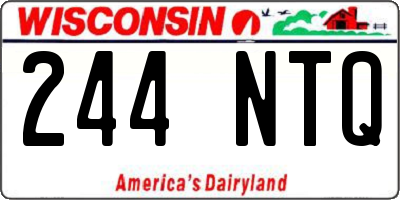 WI license plate 244NTQ