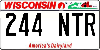 WI license plate 244NTR