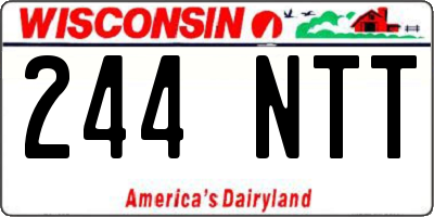 WI license plate 244NTT