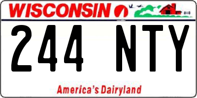 WI license plate 244NTY
