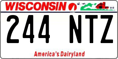 WI license plate 244NTZ