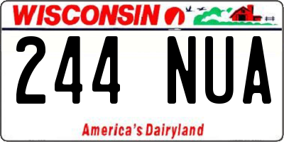WI license plate 244NUA