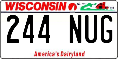 WI license plate 244NUG
