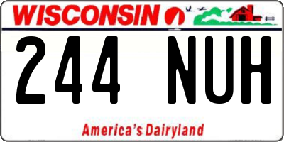 WI license plate 244NUH