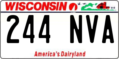 WI license plate 244NVA