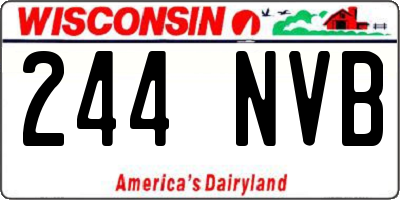 WI license plate 244NVB