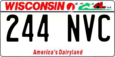WI license plate 244NVC
