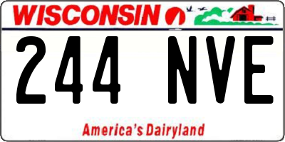 WI license plate 244NVE