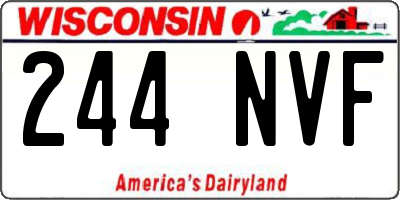 WI license plate 244NVF