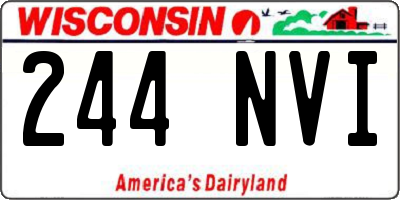 WI license plate 244NVI