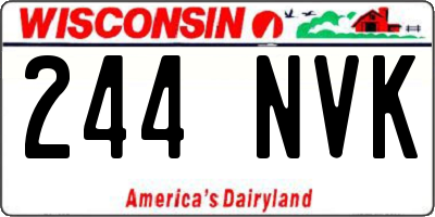 WI license plate 244NVK