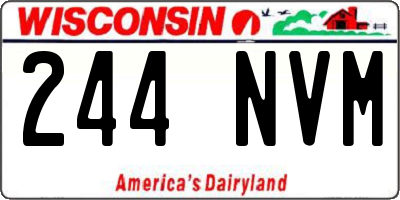 WI license plate 244NVM