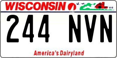 WI license plate 244NVN