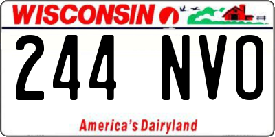 WI license plate 244NVO