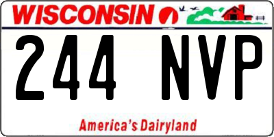 WI license plate 244NVP