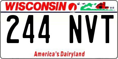 WI license plate 244NVT
