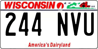 WI license plate 244NVU