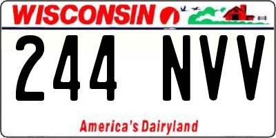 WI license plate 244NVV