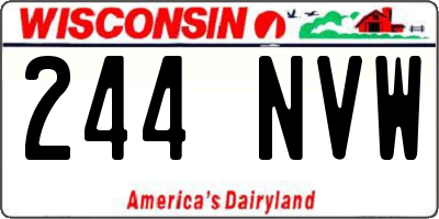 WI license plate 244NVW
