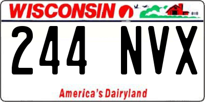 WI license plate 244NVX