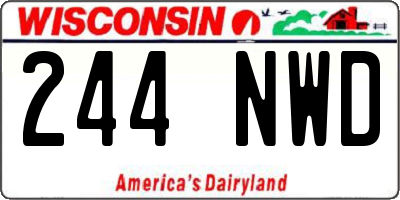 WI license plate 244NWD