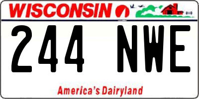 WI license plate 244NWE