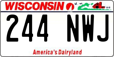 WI license plate 244NWJ