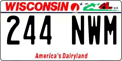 WI license plate 244NWM