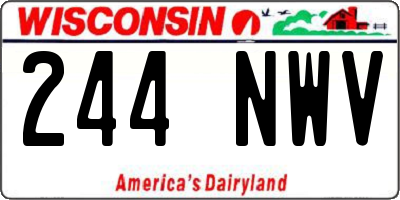 WI license plate 244NWV
