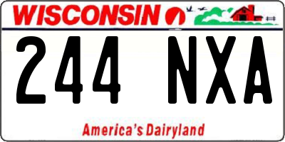 WI license plate 244NXA