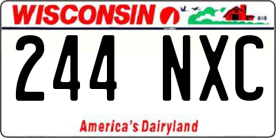WI license plate 244NXC