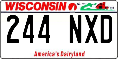 WI license plate 244NXD