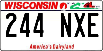 WI license plate 244NXE