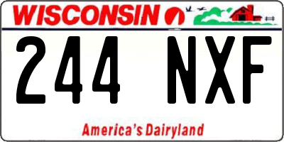 WI license plate 244NXF