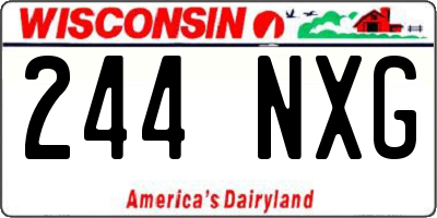 WI license plate 244NXG