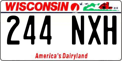 WI license plate 244NXH