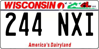 WI license plate 244NXI