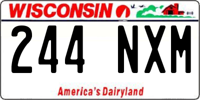 WI license plate 244NXM