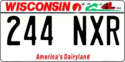 WI license plate 244NXR