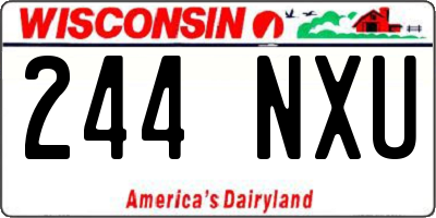 WI license plate 244NXU