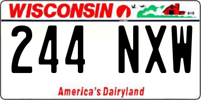 WI license plate 244NXW
