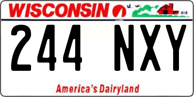 WI license plate 244NXY