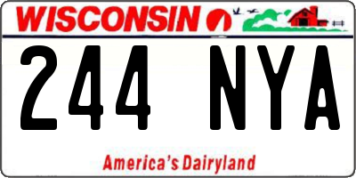 WI license plate 244NYA