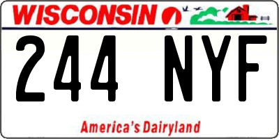 WI license plate 244NYF